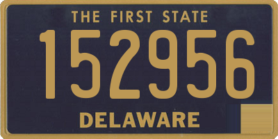 DE license plate 152956