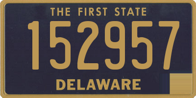 DE license plate 152957