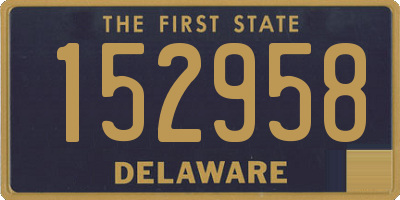 DE license plate 152958