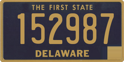 DE license plate 152987