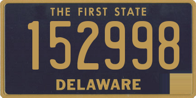 DE license plate 152998