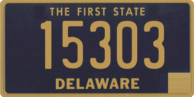 DE license plate 15303