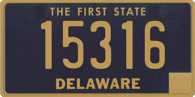 DE license plate 15316