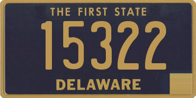 DE license plate 15322
