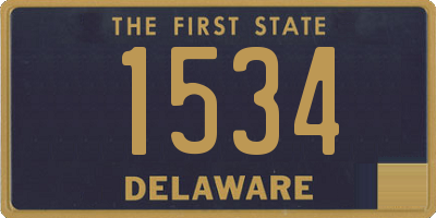 DE license plate 1534