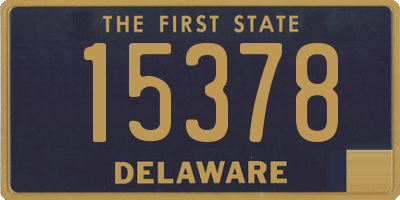 DE license plate 15378