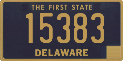 DE license plate 15383