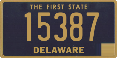 DE license plate 15387