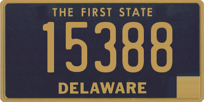 DE license plate 15388