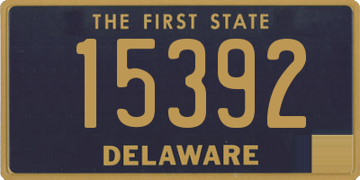 DE license plate 15392