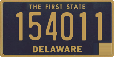 DE license plate 154011