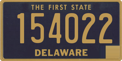 DE license plate 154022