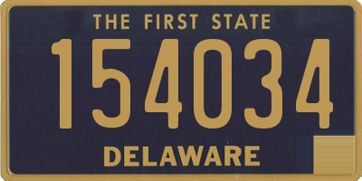 DE license plate 154034