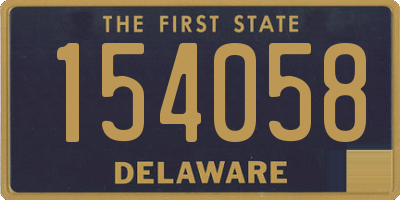 DE license plate 154058