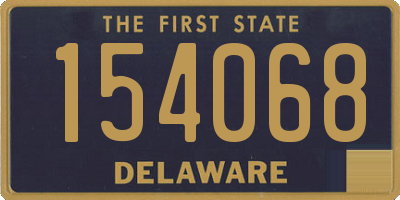 DE license plate 154068