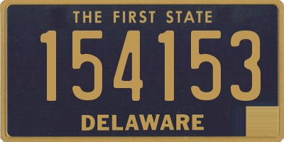 DE license plate 154153