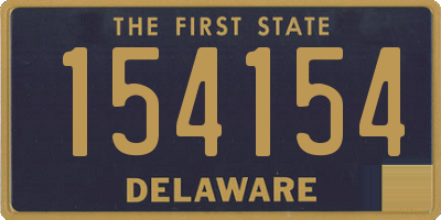 DE license plate 154154