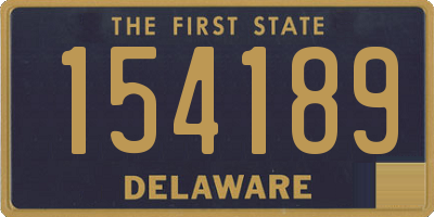 DE license plate 154189