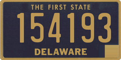 DE license plate 154193