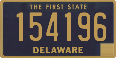 DE license plate 154196