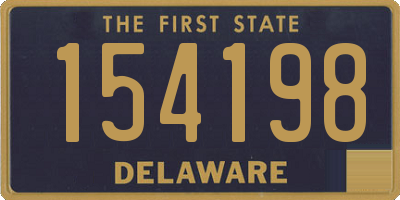 DE license plate 154198