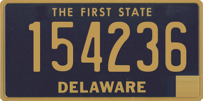 DE license plate 154236