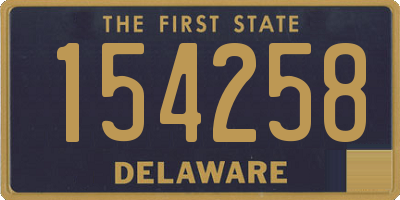 DE license plate 154258