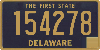 DE license plate 154278