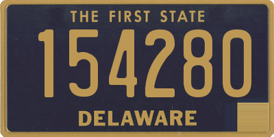 DE license plate 154280