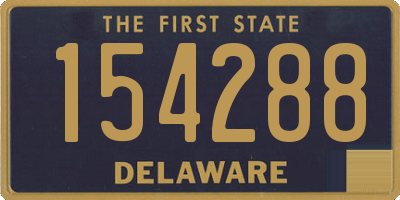 DE license plate 154288