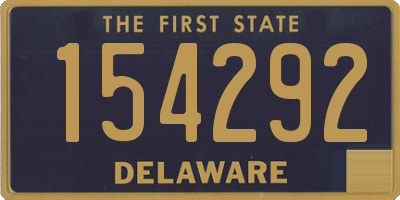 DE license plate 154292