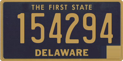 DE license plate 154294