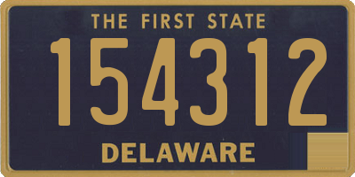 DE license plate 154312