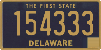 DE license plate 154333