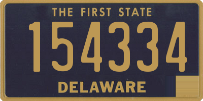 DE license plate 154334