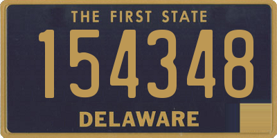 DE license plate 154348