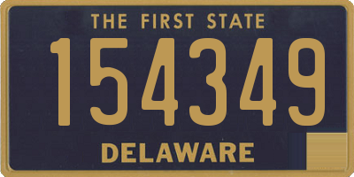 DE license plate 154349