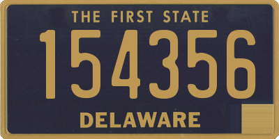 DE license plate 154356