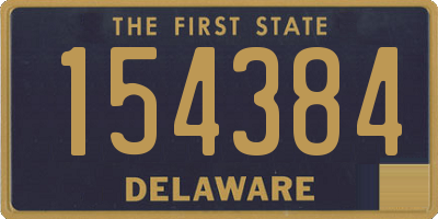 DE license plate 154384