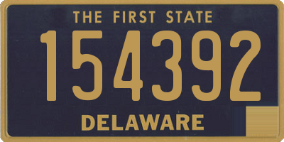 DE license plate 154392