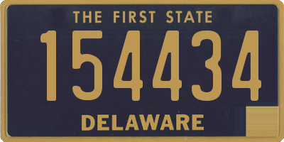 DE license plate 154434