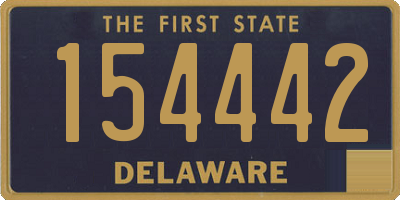 DE license plate 154442