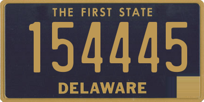 DE license plate 154445