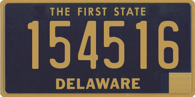 DE license plate 154516