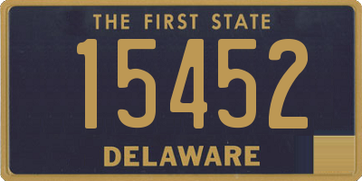 DE license plate 15452