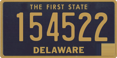 DE license plate 154522