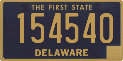 DE license plate 154540