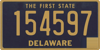 DE license plate 154597