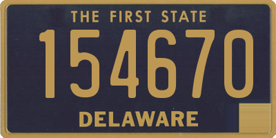 DE license plate 154670