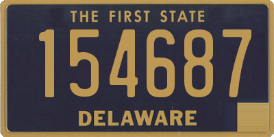 DE license plate 154687